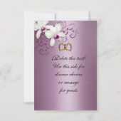 Carte de réponse RSVP orchidées blanches (Dos)