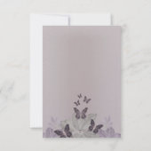 Carte de réponse RSVP Papillon Rose & Violet pour (Dos)