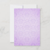 Carte de réponse RSVP Papillon Violet/Pêche & Dama (Dos)