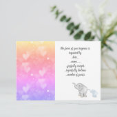 Carte de réponse rsvp pastel Hearts (Debout devant)