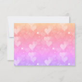 Carte de réponse rsvp pastel Hearts (Dos)