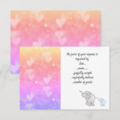 Carte de réponse rsvp pastel Hearts (Devant / Derrière)