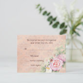 Carte de réponse RSVP - Pastel Roses & Calla Lilie (Debout devant)