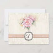 Carte de réponse RSVP - Pastel Roses & Calla Lilie (Dos)