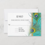 Carte de réponse RSVP Peacock Feaths Style Art Déc<br><div class="desc">Carte de retour RSVP correspondante conçue pour être coordonnée avec l'ensemble de faire-part de mariage de la même opération. Vous pouvez modifier les choix de réponse, ajouter des choix de menu et définir la date de réponse à l'aide des champs modèle fournis. La couleur arrière - plan peut également être...</div>