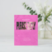 Carte de réponse RSVP photo bat mitzvah en rose ch (Debout devant)