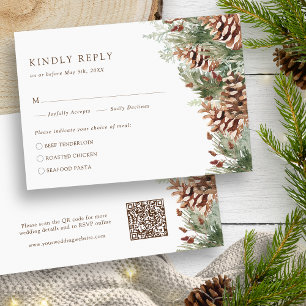 Carte de réponse RSVP Pine Winter