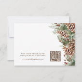 Carte de réponse RSVP Pine Winter (Dos)