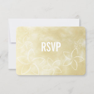 Carte de réponse RSVP Plumeria Wedding