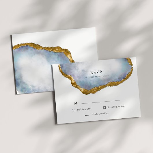 Carte de réponse RSVP pour Agate Pearl Sophistiqué