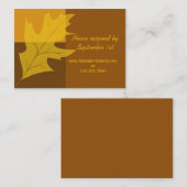 Carte de réponse RSVP pour bloc de couleur de la f (Devant / Derrière)