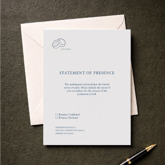 Carte de réponse RSVP pour cérémonie civile – Mari