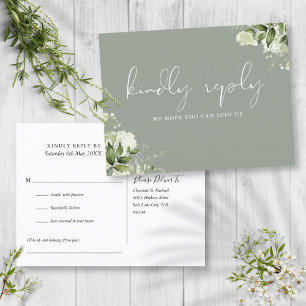 Carte de réponse RSVP pour demande de chanson flor