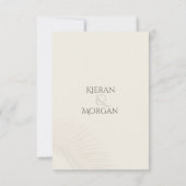 Carte de réponse RSVP pour feuille de palme tropic (Dos)