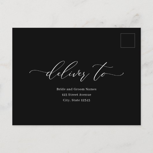 Carte de réponse RSVP pour Forever Love Editable C (Dos)