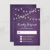 Carte de réponse RSVP pour guirlandes lumineuses d (Devant / Derrière)