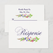 Carte de réponse RSVP pour invitation de mariage à (Devant / Derrière)