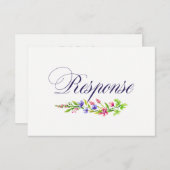 Carte de réponse RSVP pour invitation de mariage f (Devant / Derrière)