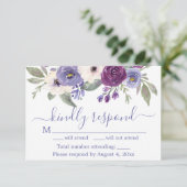 Carte de réponse RSVP pour invitation de mariage f (Debout devant)
