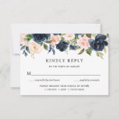 Carte de réponse RSVP pour invitation de mariage f (Devant)