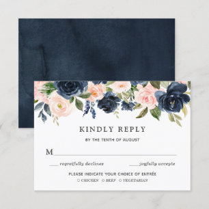 Carte de réponse RSVP pour invitation de mariage f