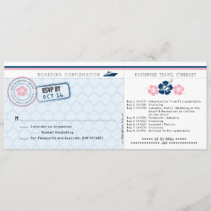 Carte de réponse RSVP pour la carte d'embarquement