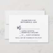 Carte de réponse RSVP pour la chanson florale d'au (Dos)