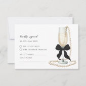 Carte de réponse RSVP pour la soirée de douche de  (Devant)