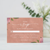 Carte de réponse RSVP pour le choix de repas Chic (Debout devant)