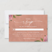 Carte de réponse RSVP pour le choix de repas Chic (Devant)