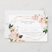 Carte de réponse RSVP pour le choix de repas flora (Devant)
