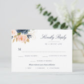 Carte de réponse RSVP pour le choix du repas avec  (Debout devant)