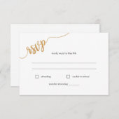 Carte de réponse RSVP pour le choix du repas et la (Devant / Derrière)