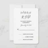 Carte de réponse RSVP pour le mariage (Devant)