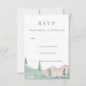 Carte de réponse RSVP pour le mariage dans les for (Devant)