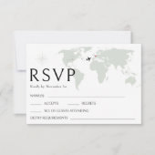Carte de réponse RSVP pour le mariage de destinati (Devant)