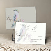 Carte de réponse RSVP pour le mariage des colibris