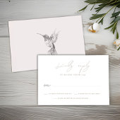 Carte de réponse RSVP pour le mariage des colibris