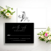 Carte de réponse RSVP pour le mariage des colibris