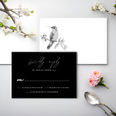 Carte de réponse RSVP pour le mariage des colibris