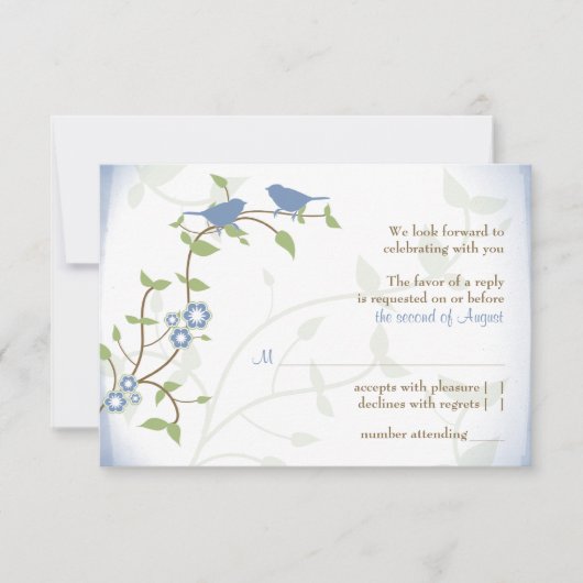 Carte de réponse RSVP pour le mariage des Insépara (Devant)