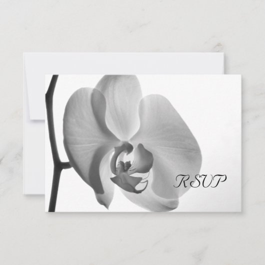 Carte de réponse RSVP pour le mariage des orchidée (Devant)