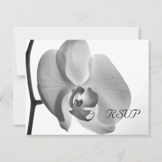 Carte de réponse RSVP pour le mariage des orchidée (Devant)