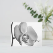 Carte de réponse RSVP pour le mariage des orchidée (Debout devant)
