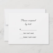 Carte de réponse RSVP pour le mariage des orchidée (Dos)