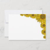 Carte de réponse RSVP pour le mariage du tournesol (Dos)