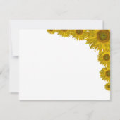 Carte de réponse RSVP pour le mariage du tournesol (Dos)