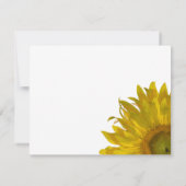 Carte de réponse RSVP pour le mariage du tournesol (Dos)