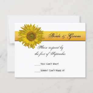 Carte de réponse RSVP pour le mariage en bande de