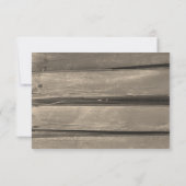 Carte de réponse RSVP pour le mariage en bois de l (Dos)